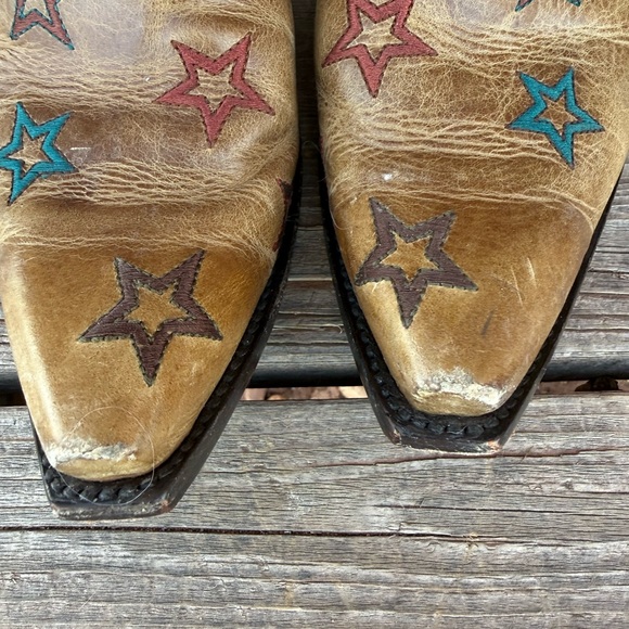 Old Gringo Tan Star and Hat Embroidered Boots - Picture 4 of 8